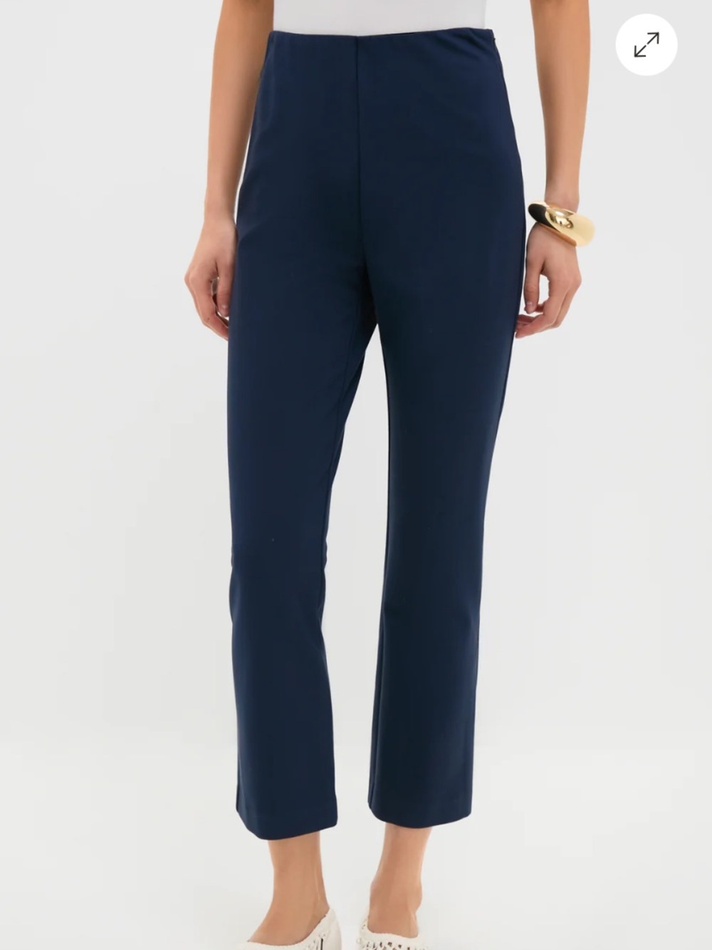 NWT TUCKERNUCK Navy Blue Ashford Cropped Pants in Ponte Knit Sz S